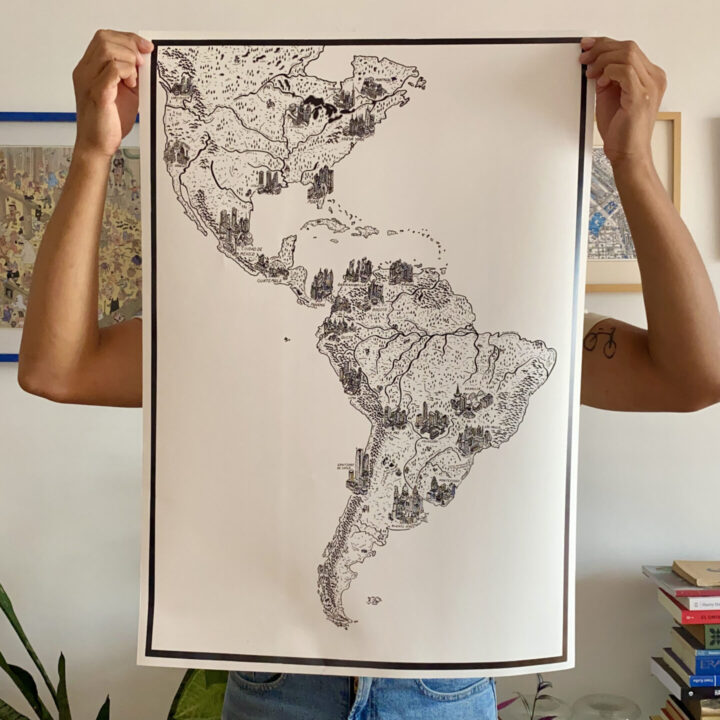 América para colorear (50x70)